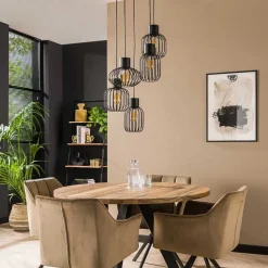 Pendelleuchte mit Drahtschirmen - Lotta