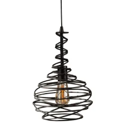 Pendelleuchte mit Drahtschirm geschwungen - Brozana