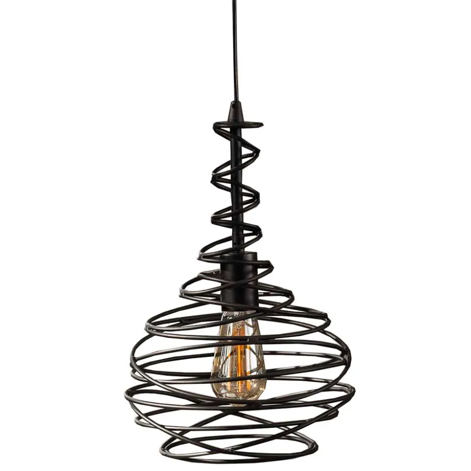 Pendelleuchte mit Drahtschirm geschwungen - Brozana