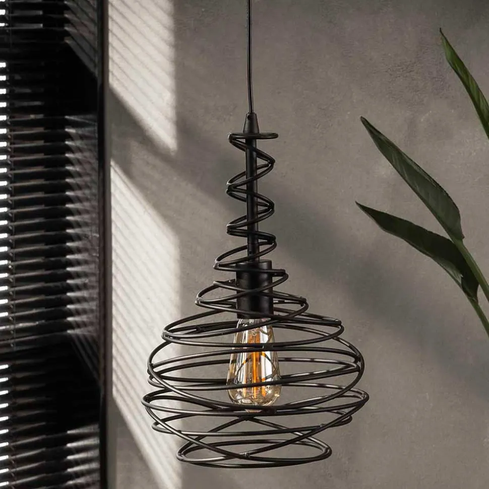 Pendelleuchte mit Drahtschirm geschwungen - Brozana