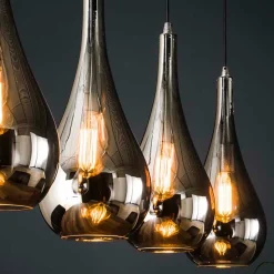 Pendelleuchte mit Glasschirmen im Tropfen Design - Zirus
