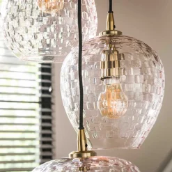 Pendelleuchte mit verschiedenen Glasschirmen - Frecona