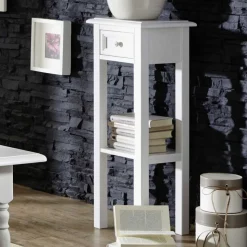 Pflanzensäule Rojan in Weiß