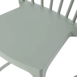 Pflegeleichter Barstuhl in Graugrün - Ecdo (2er Set)