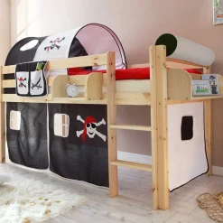 Piraten Halbhochbett Winner aus Kiefer Massivholz