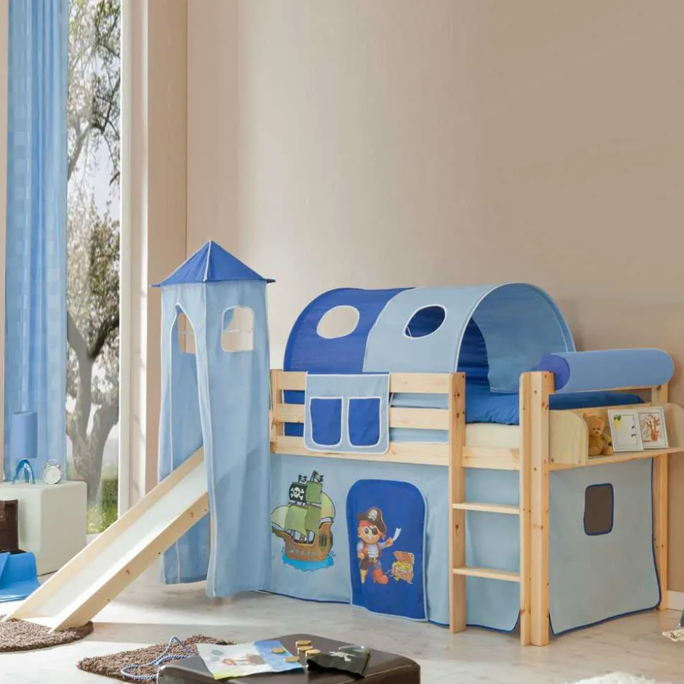 Piraten Spielbett Bertino mit Rutschturm