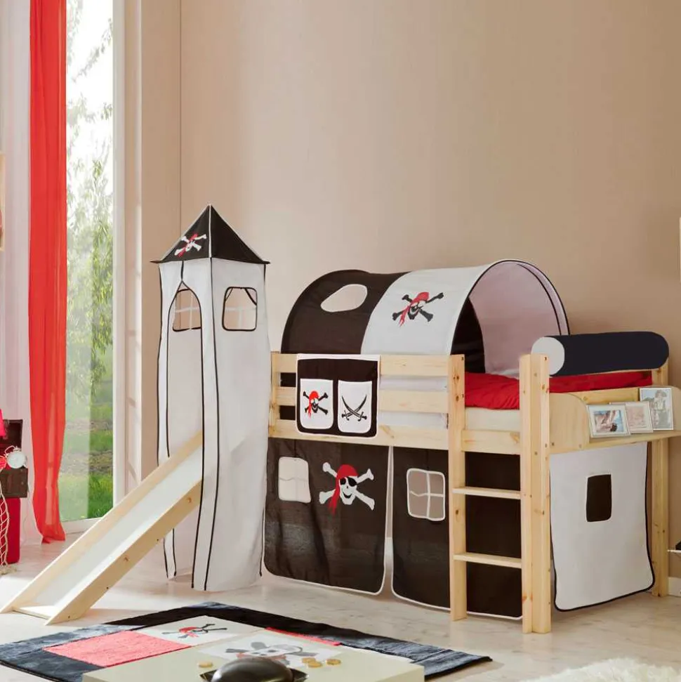 Piraten Spielbett Bram aus Kiefer Massivholz