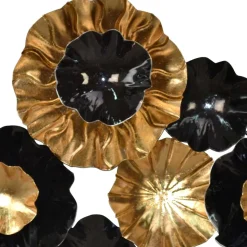 Plastische Wanddekoration Metall Rosetten - Mezera