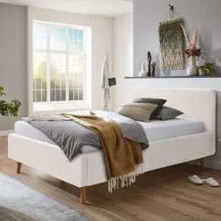 Plüsch Polsterbett in Creme - Ilena