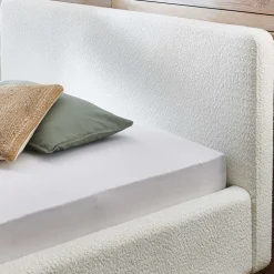 Plüsch Polsterbett in Creme - Ilena