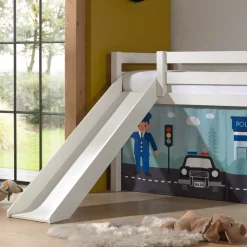 Polizei Abenteuerbett Hochbett in Weiß - Occitan