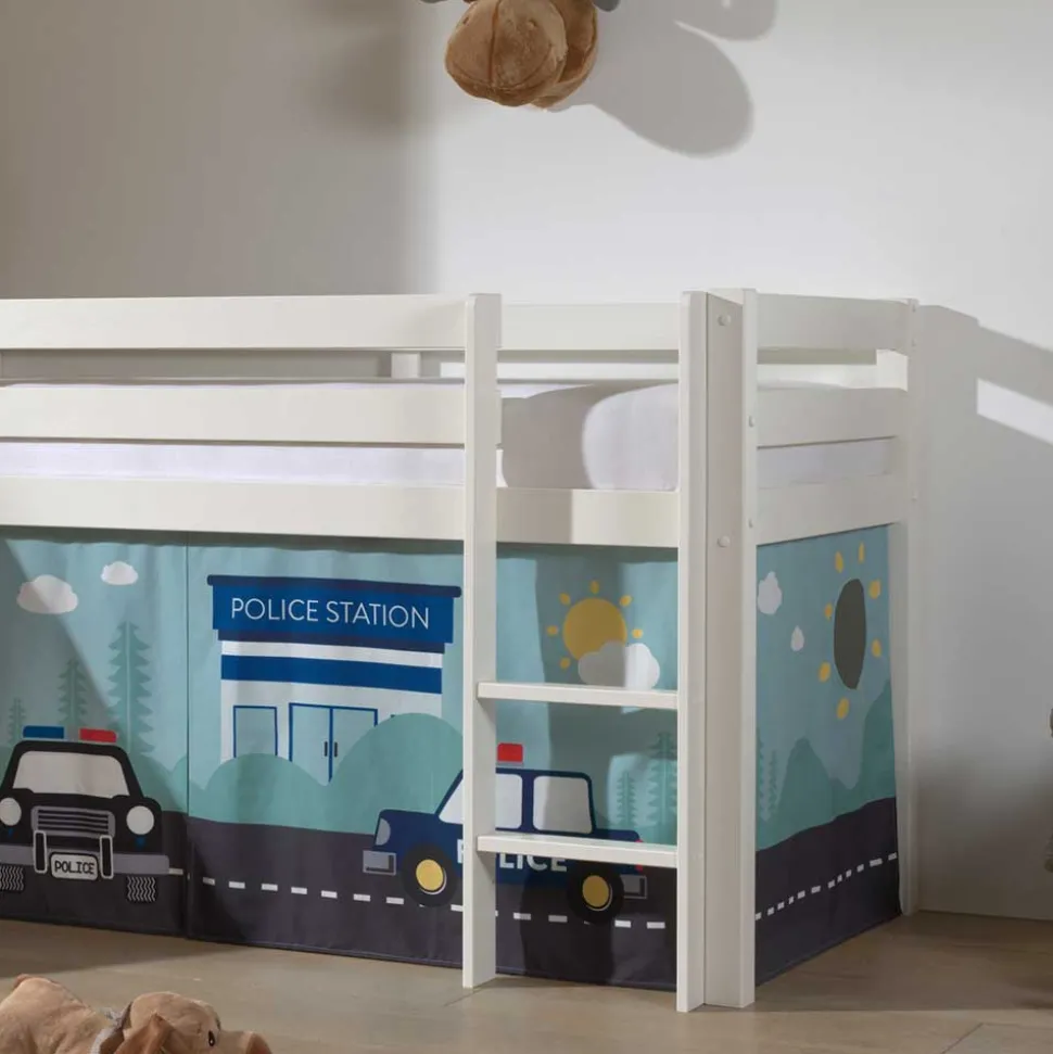 Polizei Abenteuerbett Hochbett in Weiß - Occitan