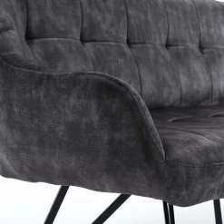 Polsterbank mit Armlehnen in Anthrazit - Mascaro