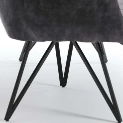 Polsterbank mit Armlehnen in Anthrazit - Mascaro