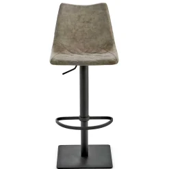 Polster-Barstuhl in Schlamm & Schwarz - Ossika
