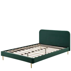 Polsterbett in Dunkelgrün Samt - Pleasure