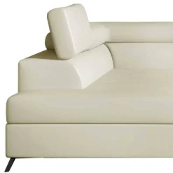 Polsterecke in Cremeweiß Kunstleder - Abelina