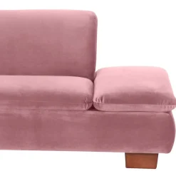 Polsterecke in Rosa mit Nussbaum Braun - Jaglyn