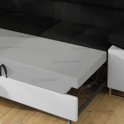 Polsterecke in Schwarzbraun Weiß mit Funktion - Ziariva