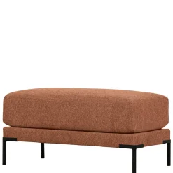 Polsterhocker aus Chenille in Rostbraun - Brixx