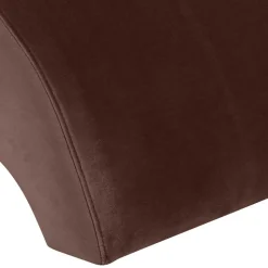 Polsterhocker aus Samtvelours in Braun - Vastonia