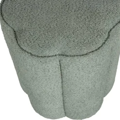 Polsterhocker in Blaugrau Boucle - Ruffos (2er Set)