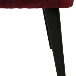 Polsterhocker in Dunkelrot & Schwarz - Haenja