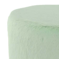 Polsterhocker in Mintgrün mit Gold - Candura