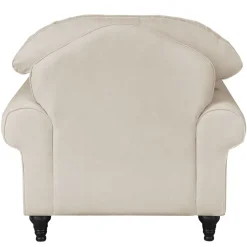 Polstersessel & Hocker in Beige - Merandes (zweiteilig)
