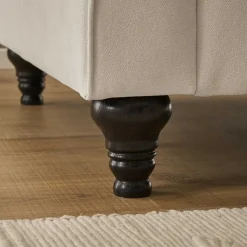 Polstersessel & Hocker in Beige - Merandes (zweiteilig)