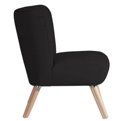 Polstersessel aus Kunstleder in Schwarz - Adaliz