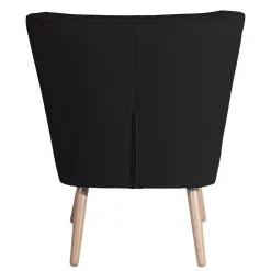 Polstersessel aus Kunstleder in Schwarz - Adaliz