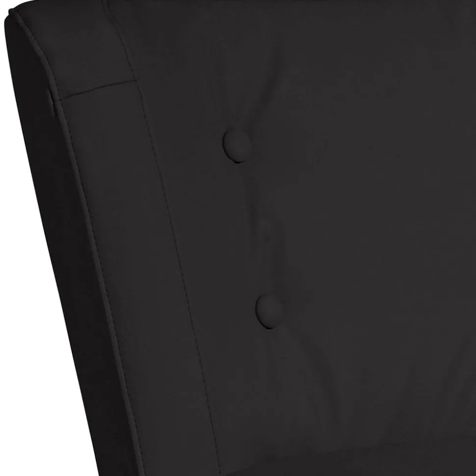 Polstersessel aus Kunstleder in Schwarz - Adaliz