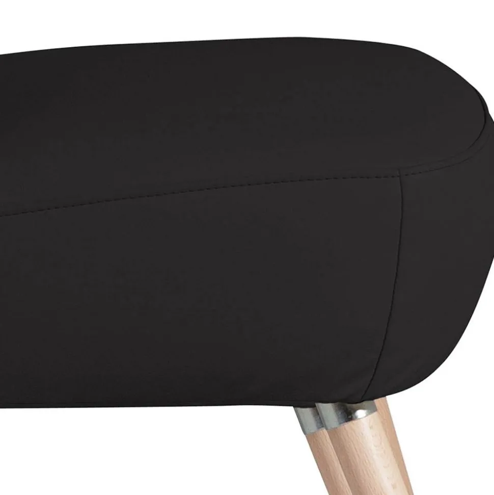 Polstersessel aus Kunstleder in Schwarz - Adaliz