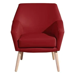 Polstersessel aus rotem Kunstleder - Jymma