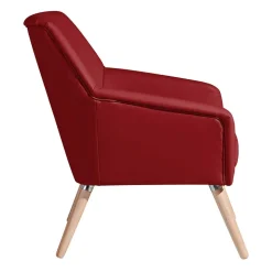 Polstersessel aus rotem Kunstleder - Jymma