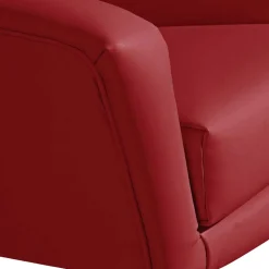 Polstersessel aus rotem Kunstleder - Jymma