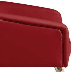 Polstersessel aus rotem Kunstleder - Jymma