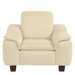 Polstersessel in Beige und Nussbaum Braun - Nando