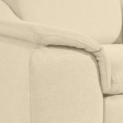 Polstersessel in Beige und Nussbaum Braun - Nando