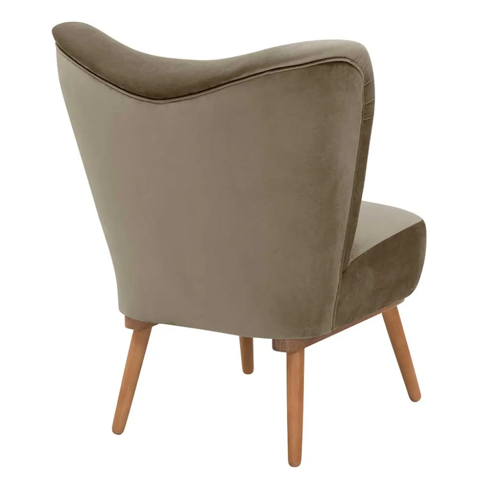 Polstersessel in Beigegrau und Erle - Debe