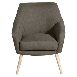 Polstersessel in Beigegrau Stoff - Jonas