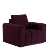 Polstersessel in Bordeaux Samt - Snella