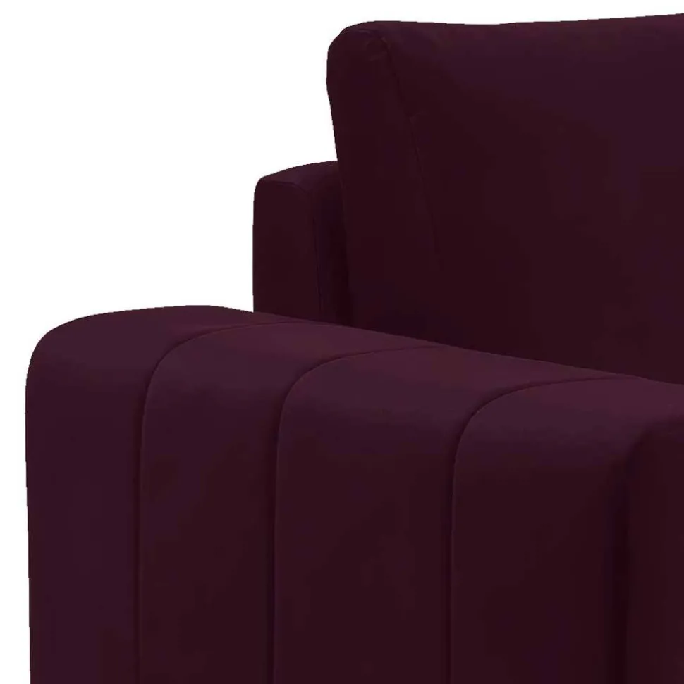 Polstersessel in Bordeaux Samt - Snella