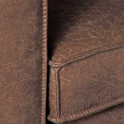 Polstersessel in Braun Recyclingleder - Sybilla