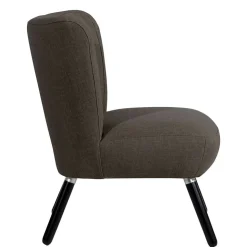 Polstersessel in Dunkelbraun und Schwarz - Melicus