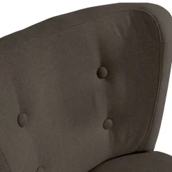 Polstersessel in Dunkelbraun und Schwarz - Melicus