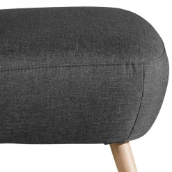 Polstersessel in Dunkelgrau Stoff - Cahira