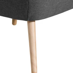 Polstersessel in Dunkelgrau Stoff - Cahira