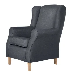 Polstersessel in Jeansblau und Buche - Patronia